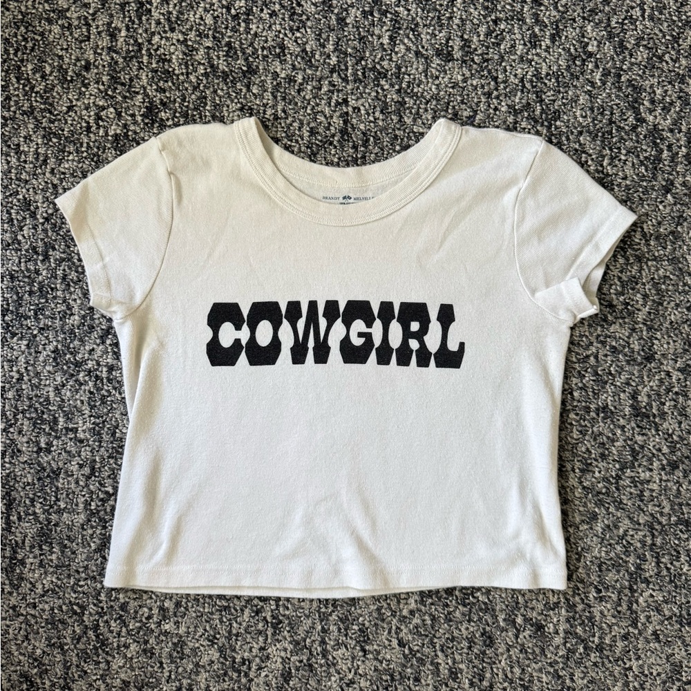 Brandy Melville Cowgirl Tee - White